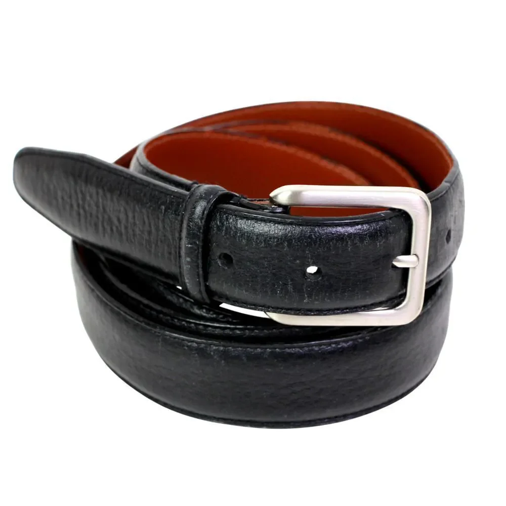CLASSIC BLACK GENUINE LEATHER 1 1/8